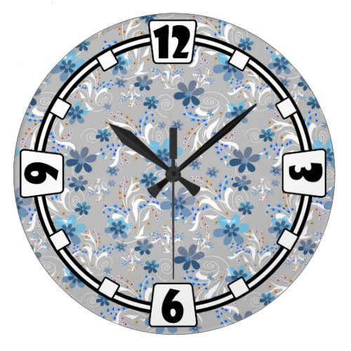 Cute floral pattern , flowers , floral pattern large clock