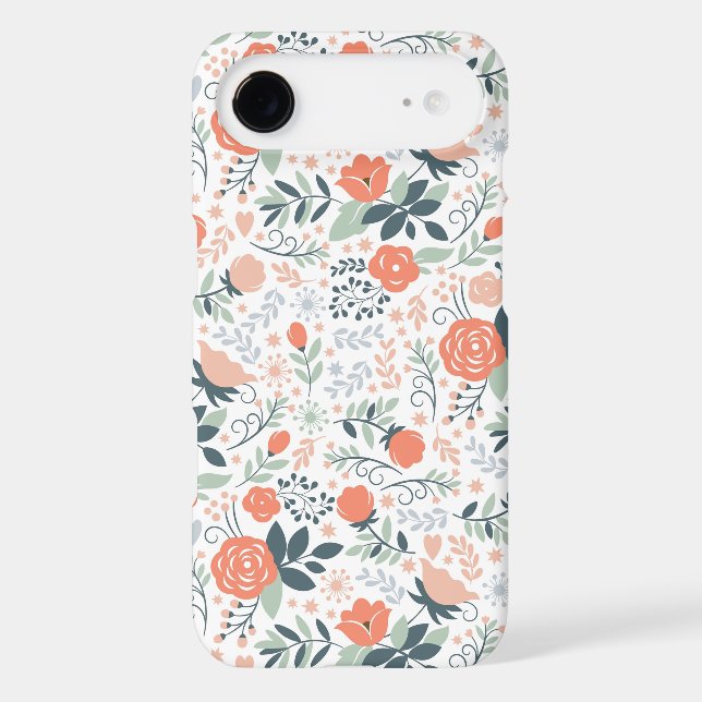 Cute Floral Pattern Girly Case-Mate iPhone Case (Back)