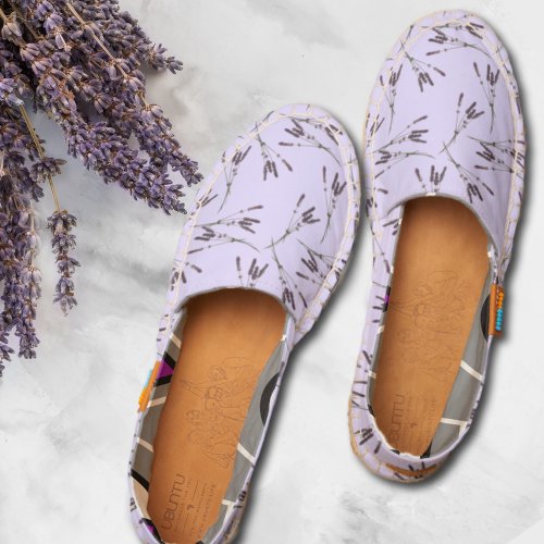 Cute Floral Pattern Lavender Womens Espadrilles