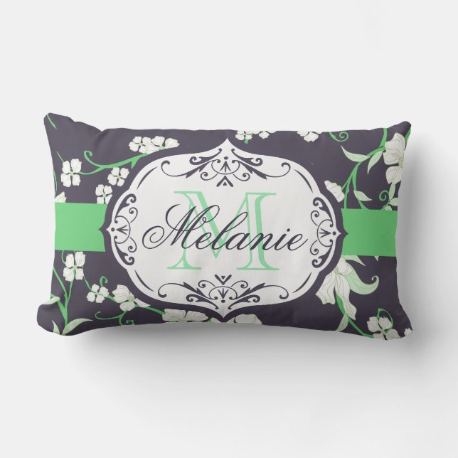 Cute Floral Pattern Lumbar Pillow (Front)