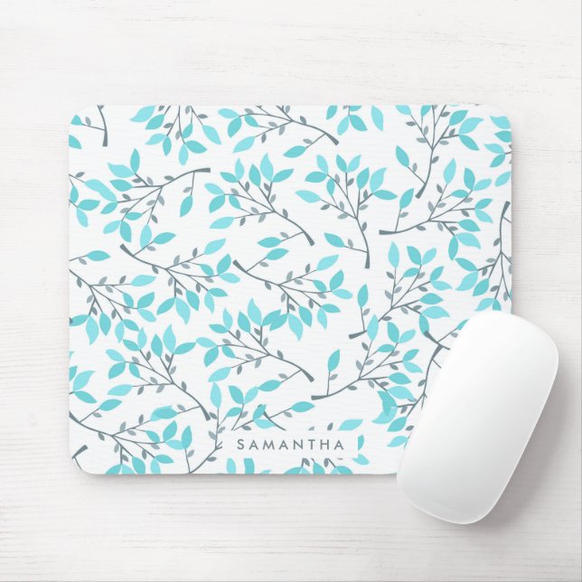 Cute Floral Pattern Mouse Pad (With Mouse)