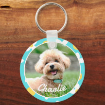 Cute Floral Pattern Personalized Pet Photo
