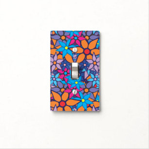 Cute Floral Pattern Pop Art #3 Light Switch Cover