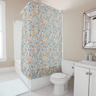Cute Floral Pattern With Tiny Wildflowers  Shower Curtain