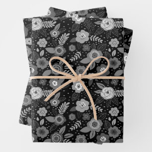 cute floral pattern wrapping paper sheets