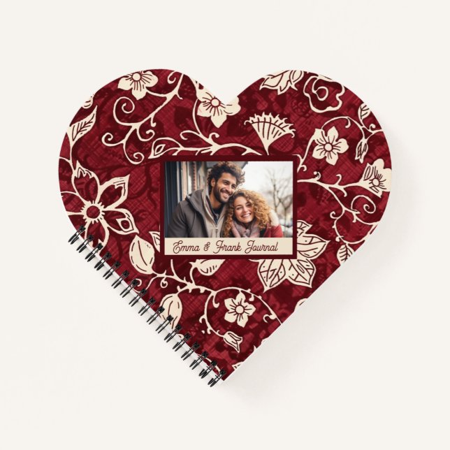 Cute Floral Personalized Notebook (Front)