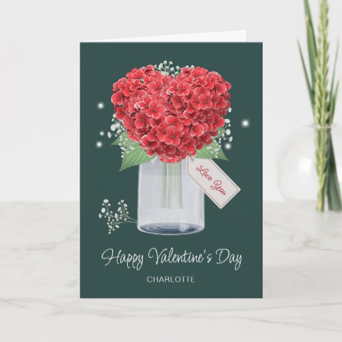 Cute Floral Photo Happy Valentines Day Card
