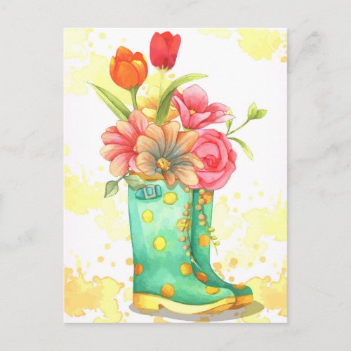 Cute Floral Postcard