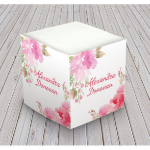 Cute Floral Self-Stick Memo Cube Notepad