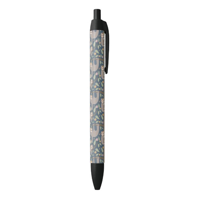 Cute Floral Sloth Pattern Pen (Bottom (Vertical))