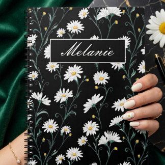 Cute Floral Spring Daisy Personalized Notebook