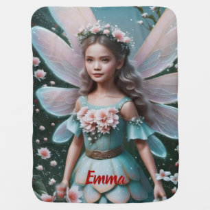 Cute Floral Spring Fairy Child Magic Pixie Baby Blanket