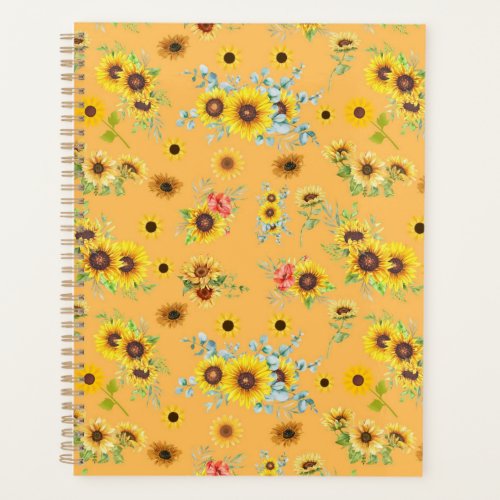 Cute Floral Sunflower Planner