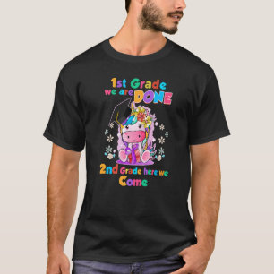 Cute Floral Unicorn 1st Grade Done Future 2nd Grad T-Shirt