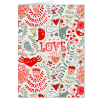 Cute Floral Valentines Design Card