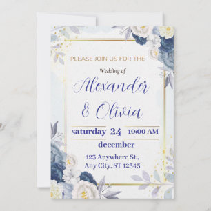Cute Floral Wedding Invites, Marriage Invitations 