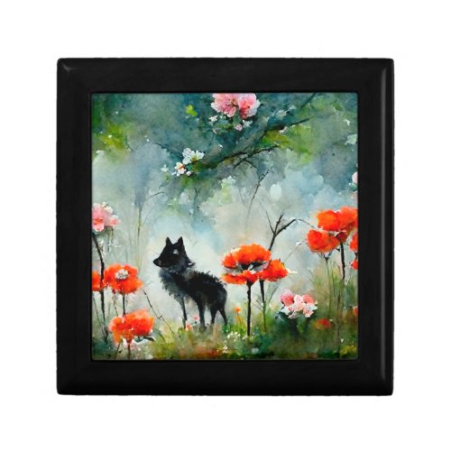 Cute floral wild animal  gift box