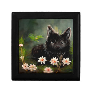 Cute floral wild animal gift box