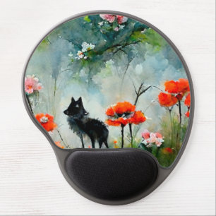 Cute floral wild animal mouse pad