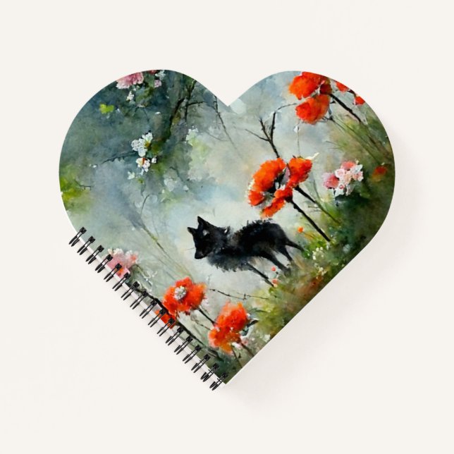 Cute floral wild animal    notebook (Front)
