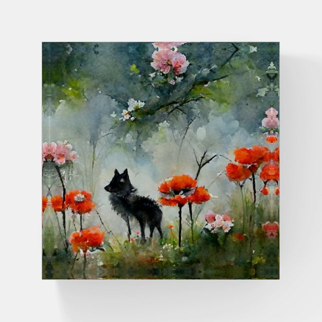 Cute floral wild animal   paperweight (Front)