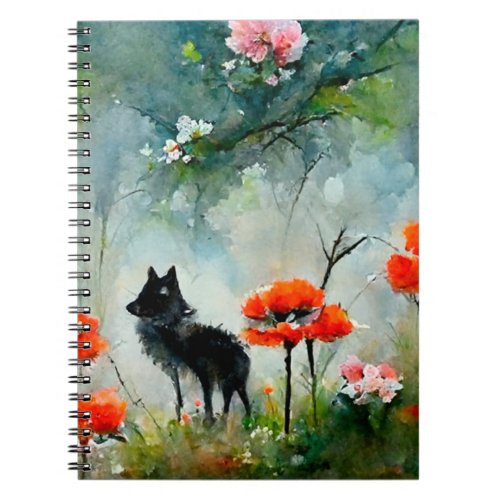 Cute floral wild animal    photo notebook