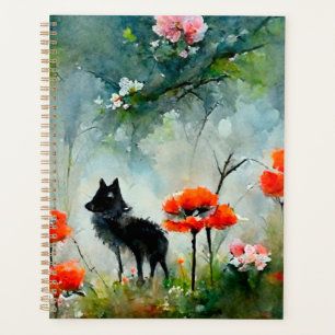 Cute floral wild animal planner