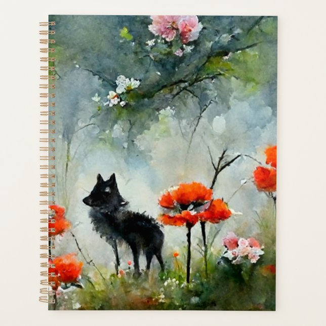 Cute floral wild animal   planner (Front)