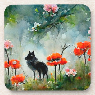 Cute floral wild animal trivet beverage coaster