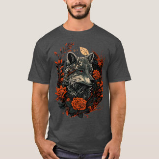 Cute Floral Wolf T-Shirt