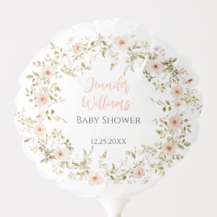 Cute floral wreath baby girl shower gift balloon