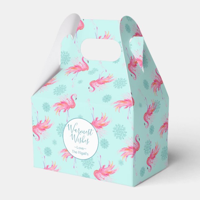 Cute Florida Christmas Holiday Themes Favor Boxes (Front Side)