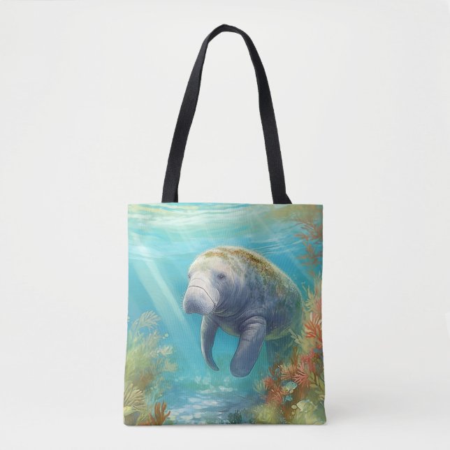 Cute Florida Manatee, Tote Bag | Zazzle