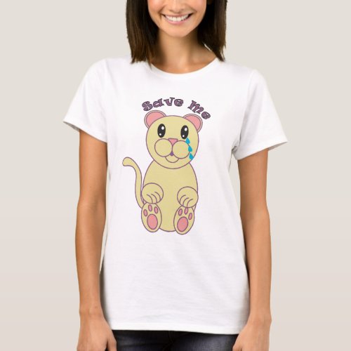 Cute Florida Panther Save Me Environment T_Shirt