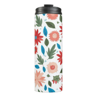 Cute Flower Animal Pattern - Cheerful Kids & Home Thermal Tumbler