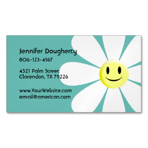 Cute Flower Business Card Magnet
