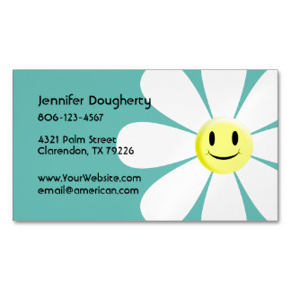 Cute Flower Business Card Magnet