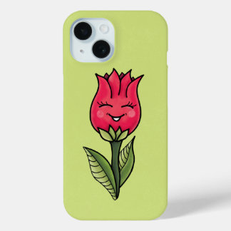 Cute Flower Character Girly iPhone 15 Case