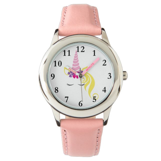 Cute Flower Crown Unicorn Watch (Front)