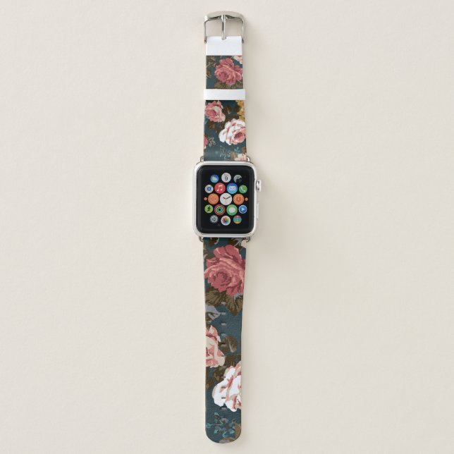cute flower design textile illustrationart, patter apple watch band (Front)