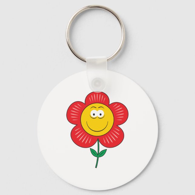 Cute Flower Face Keychain (Front)