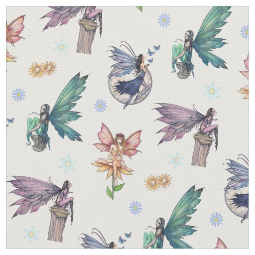 cute flower fairy art pattern fabric zazzle com fairy applique design