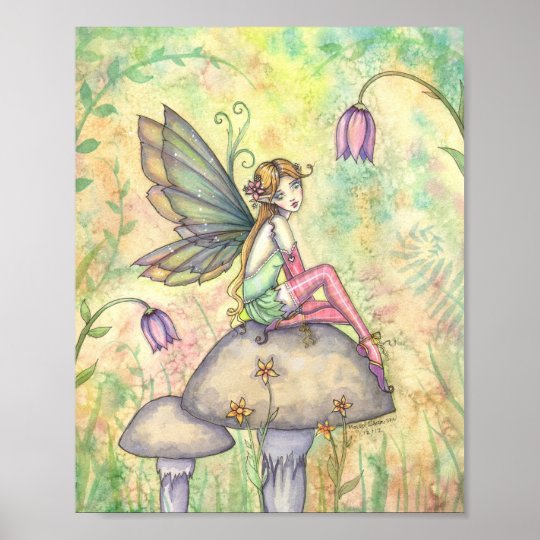 Cute Flower Fairy Poster by Molly Harrison | Zazzle.com