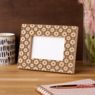 Cute Flower Floral Laser Etched Picture Frame Engraved Frames