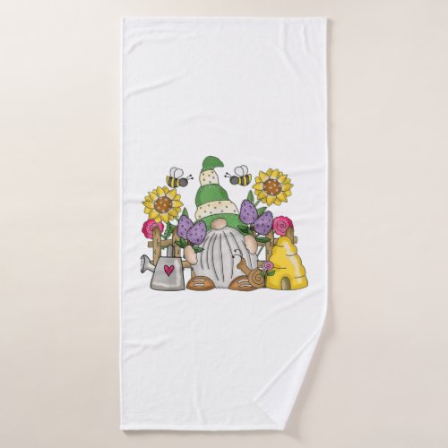 Cute Flower Garden   Bath Towel