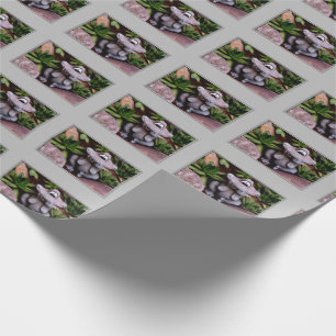 Cute Flower Garden Frog Nature Pattern Wrapping Paper