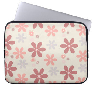 cute flower girly girl glitter laptop sleeve