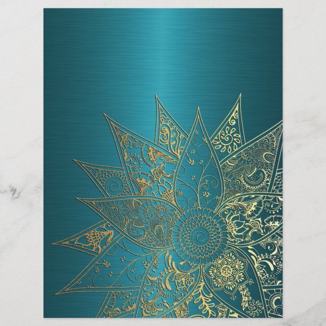 Cute flower henna hand drawn design flyer (Front)