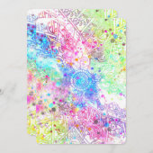 Cute flower henna hand drawn design watercolors (Front/Back)