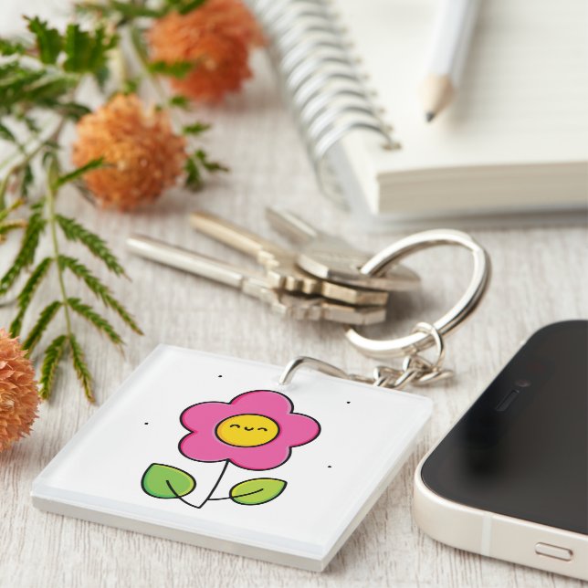 Cute flower keychain (Front Right)